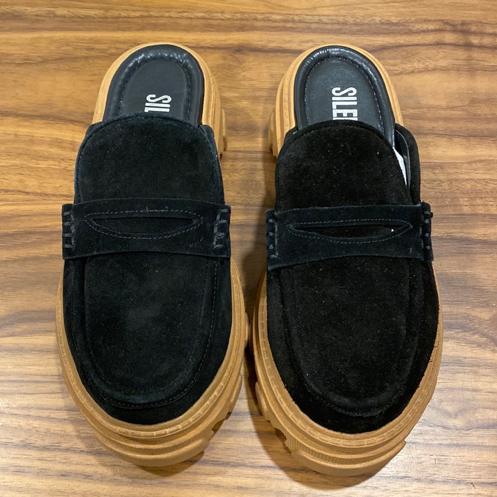 FREE PEOPLE SILENT D Women’s Black Logan Platform Loafer- Size EU 36